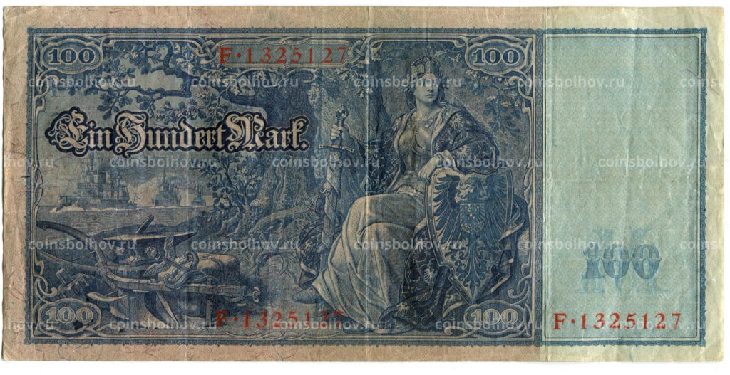 Банкнота 100 марок 1910 года Германия