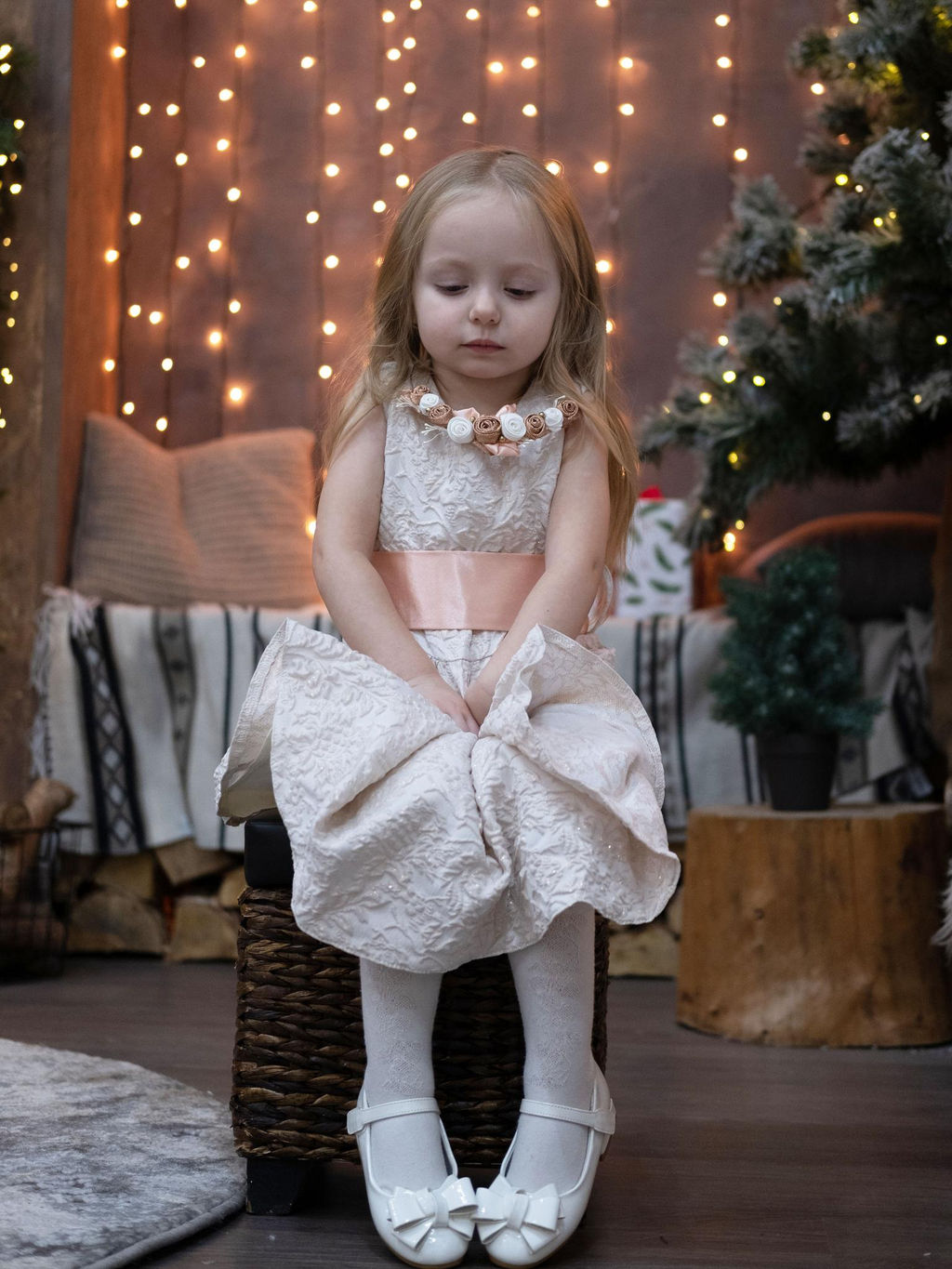 Платье для девочки Милана М-257 лоза жаккард