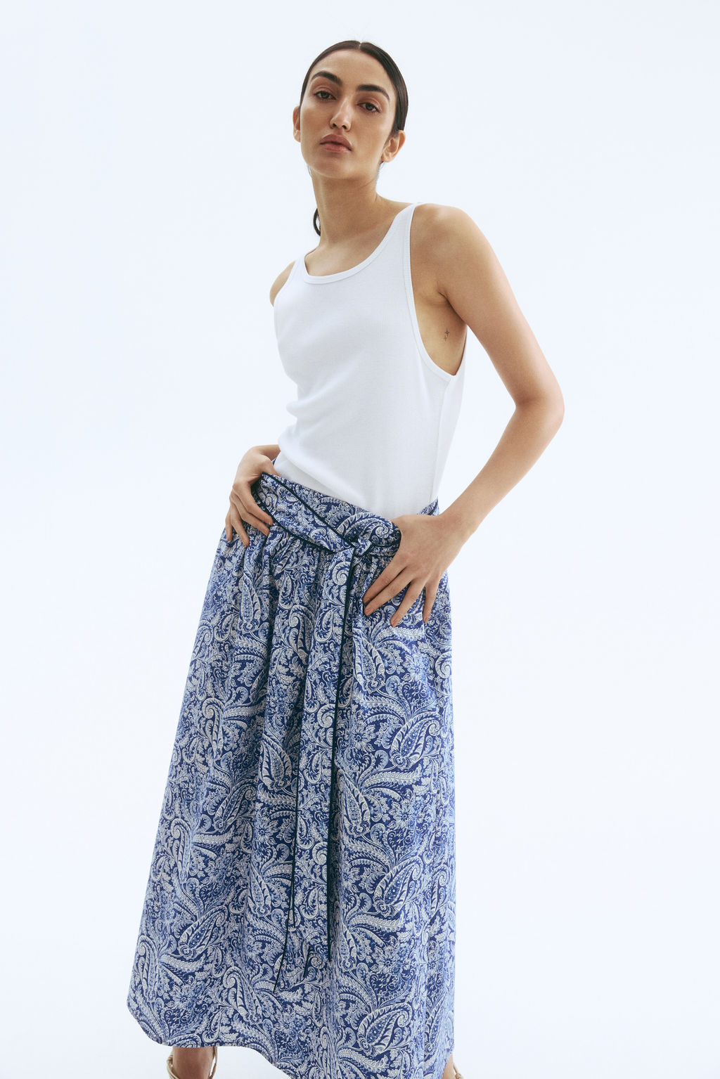 Falda de popelina con lazada - H&m фото 3