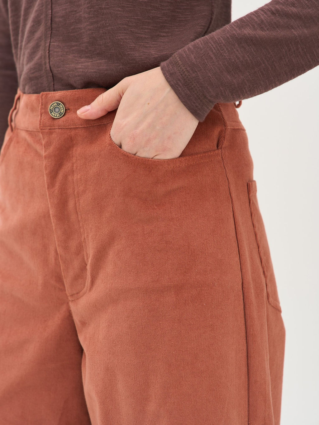 Брюки вельветовые "Терракот" женские