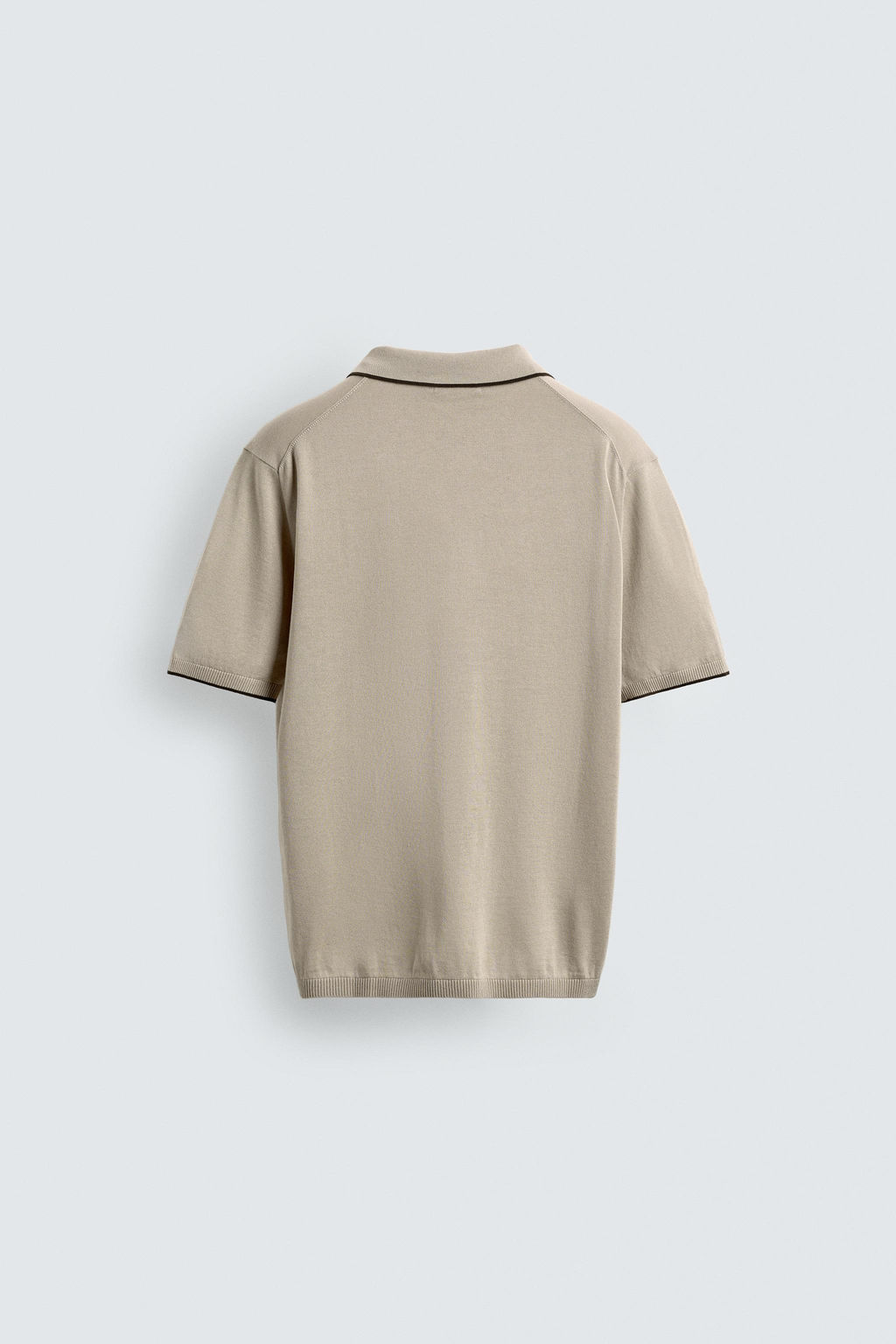 CONTRAST RIB KNIT POLO SHIRT - Zara фото 8