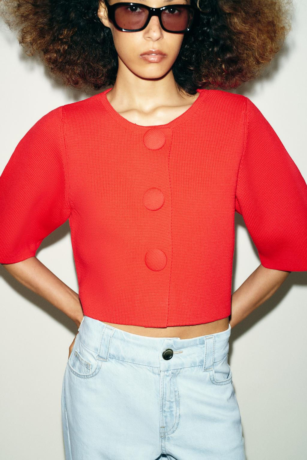 SHORT KNIT CARDIGAN - Zara фото 2