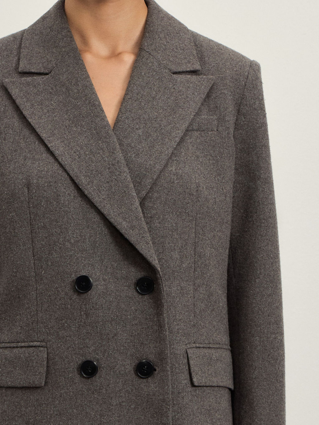 Жакет двубортный с добавлением шерсти / Zarina  фото 6