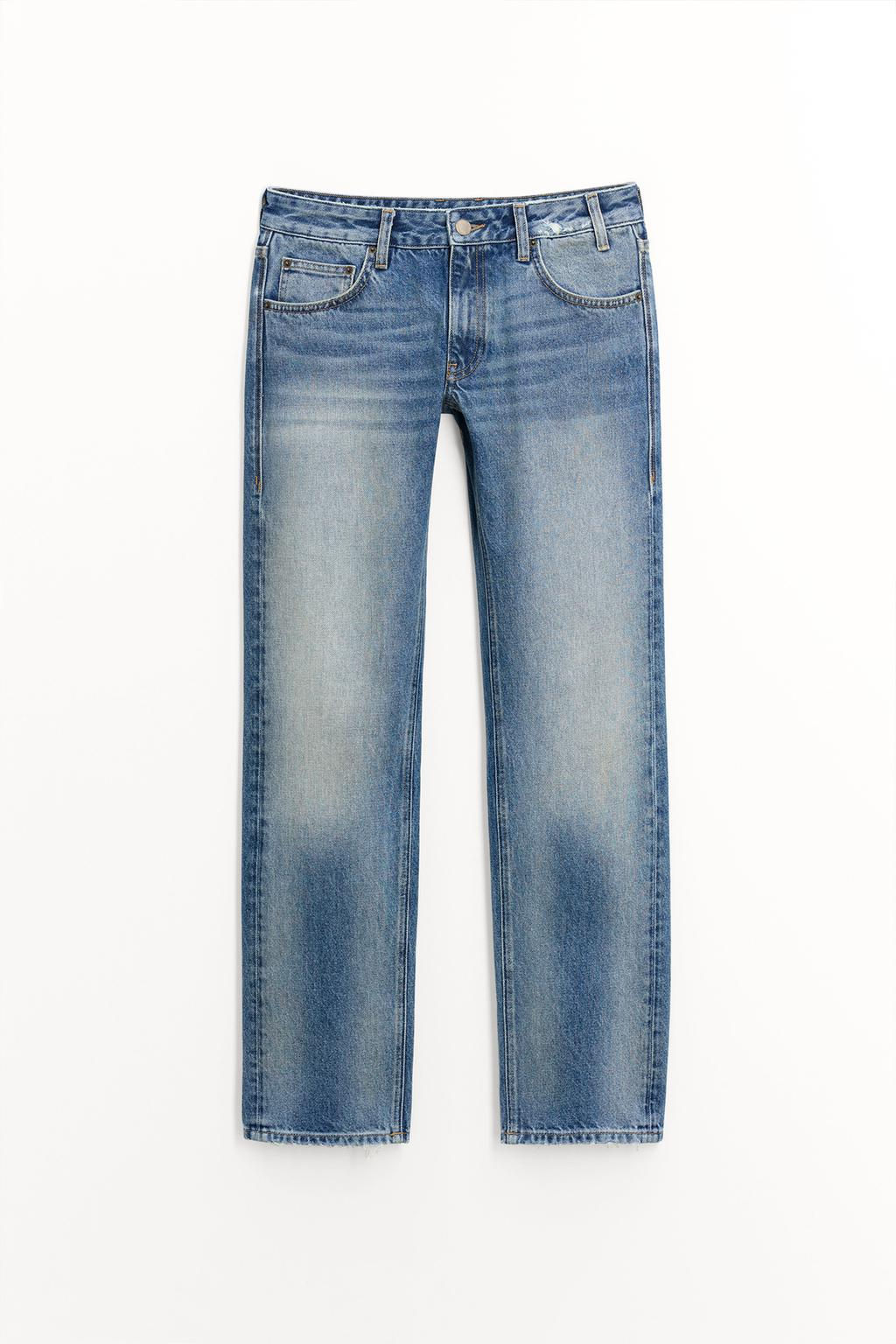 ZW COLLECTION STRAIGHT-LEG MID-RISE JEANS