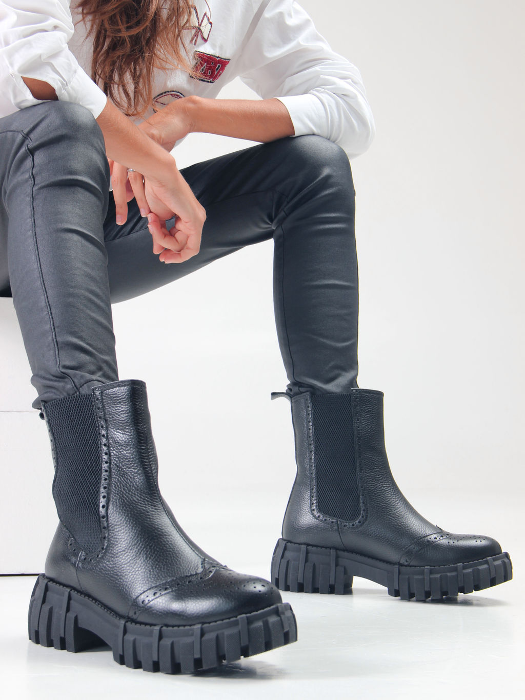 Челси 360.P.466bl.Черный макс/Шерсть