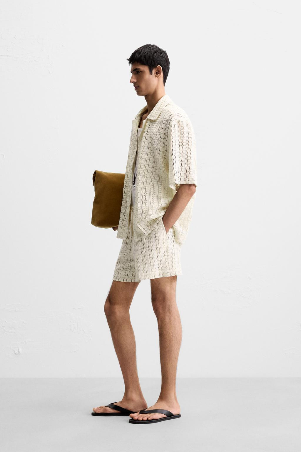 CROCHET TEXTURED SHIRT - Zara фото 6