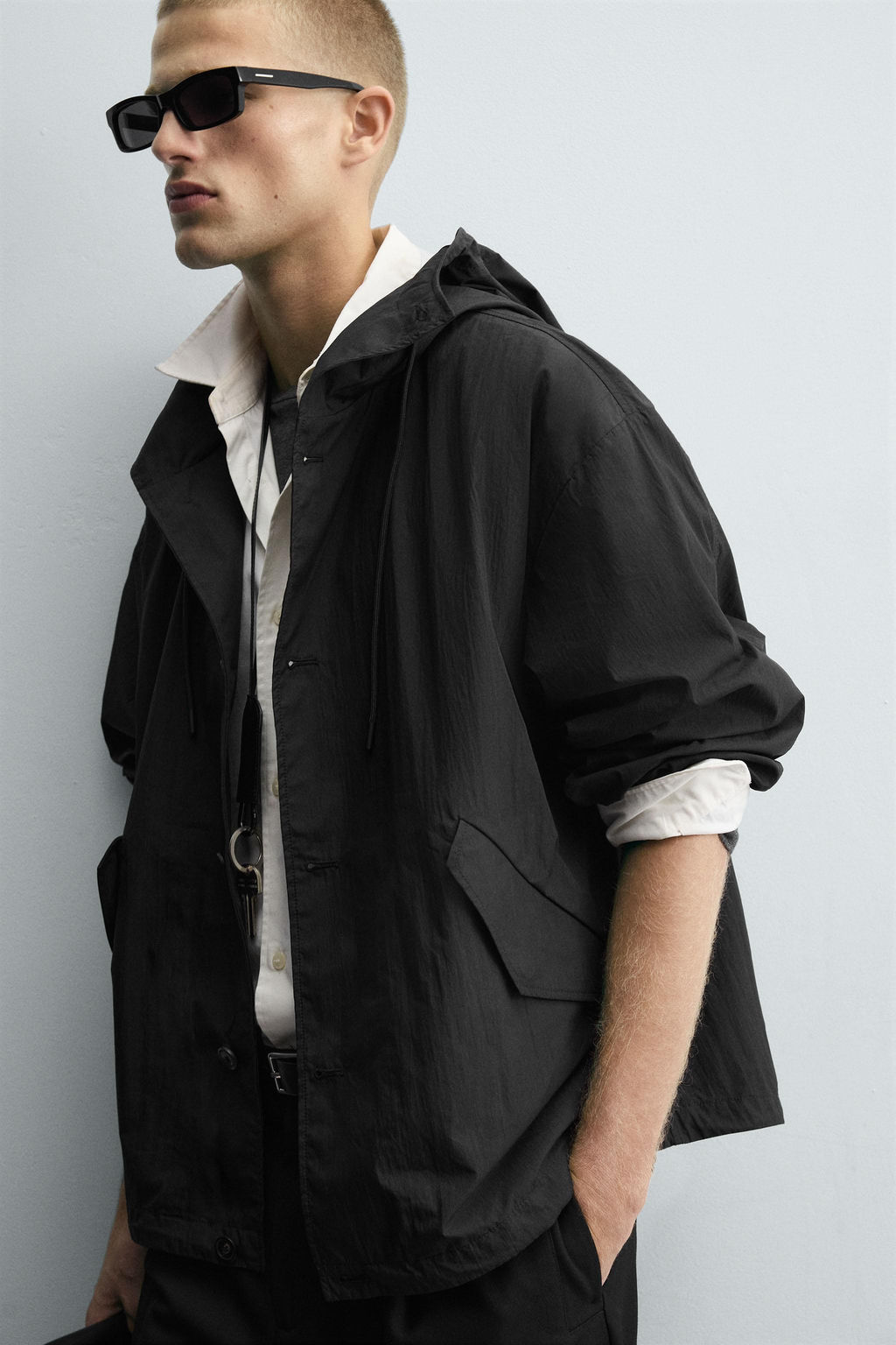 TECHNICAL HOODED JACKET - Zara фото 5