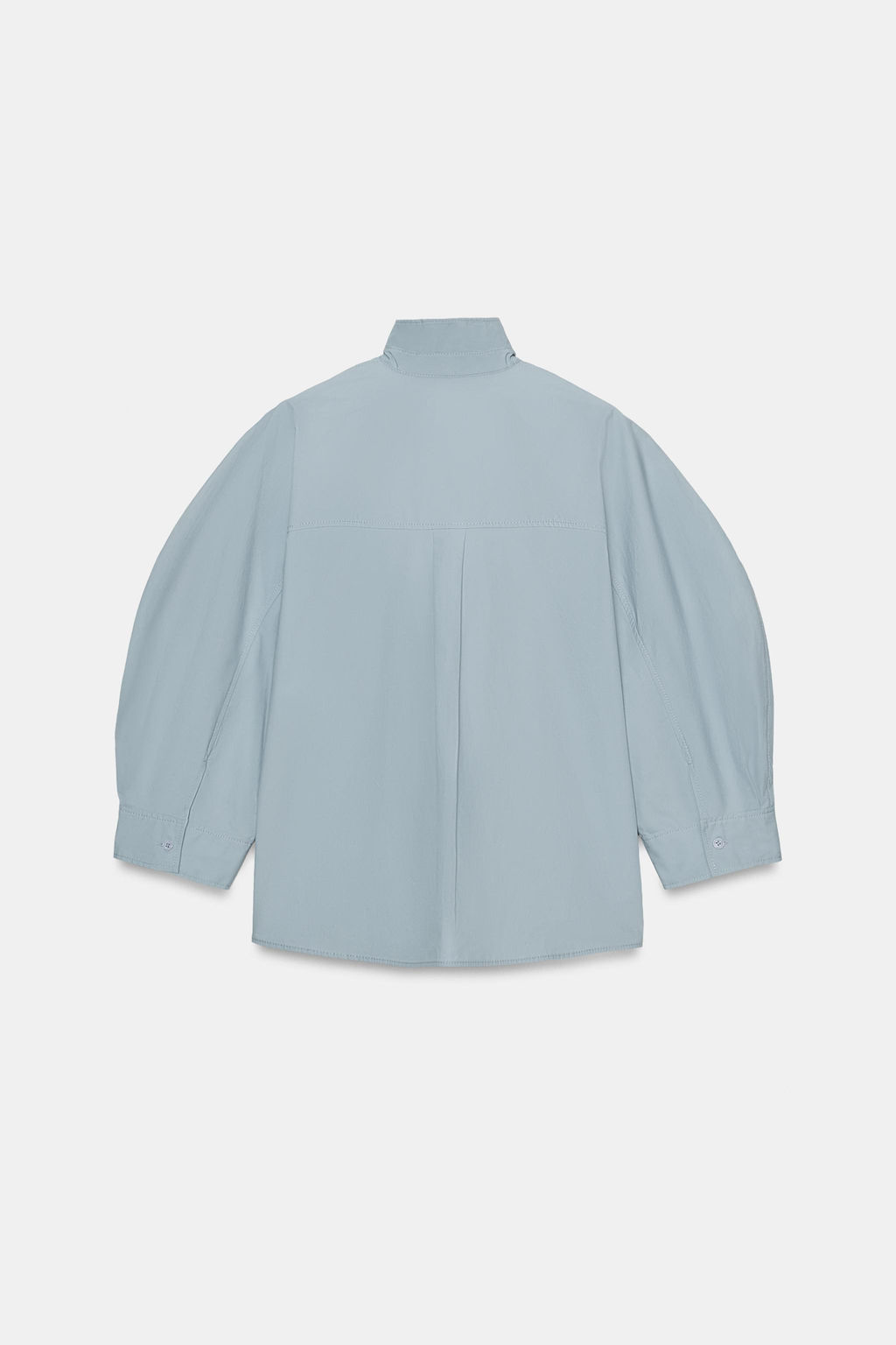 CAMISA MANGA ABULLONADA ZW COLLECTION / Azul / Gris - Zara фото 6