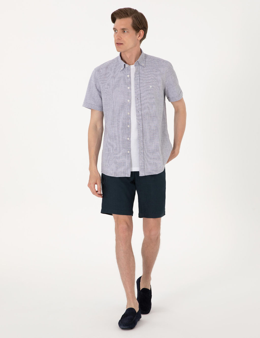 Lacivert Regular Fit K_sa Kollu G_mlek - Pierre cardin фото 4