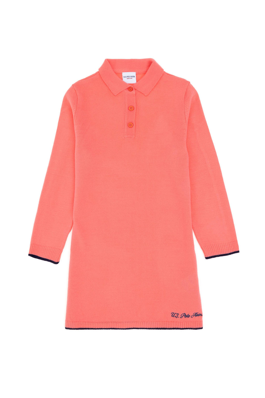 Трикотажное платье с цветком граната для девочки Неожиданная скидка в корзине - U.s. polo assn фото 3