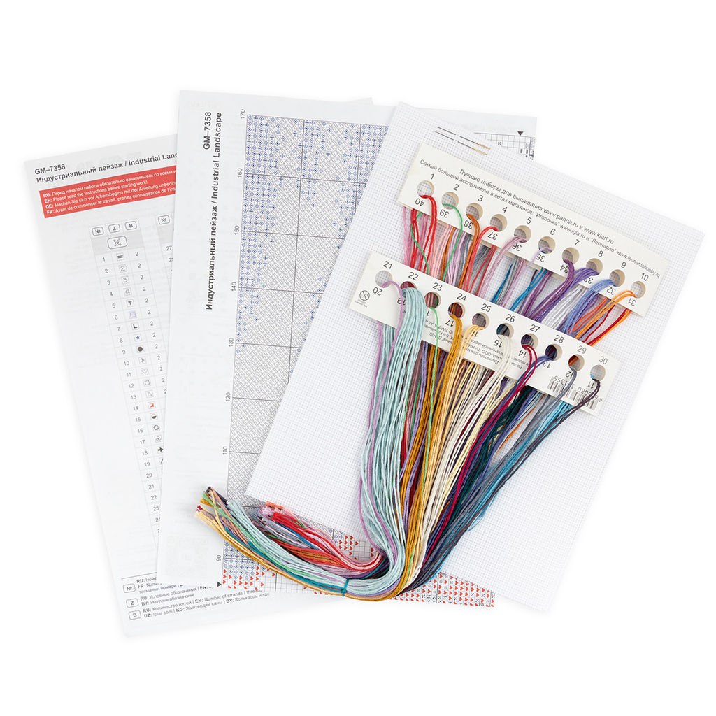 Набор для вышивания PANNA GM-7358 Индустриальный пейзаж 27 х 15.5 см