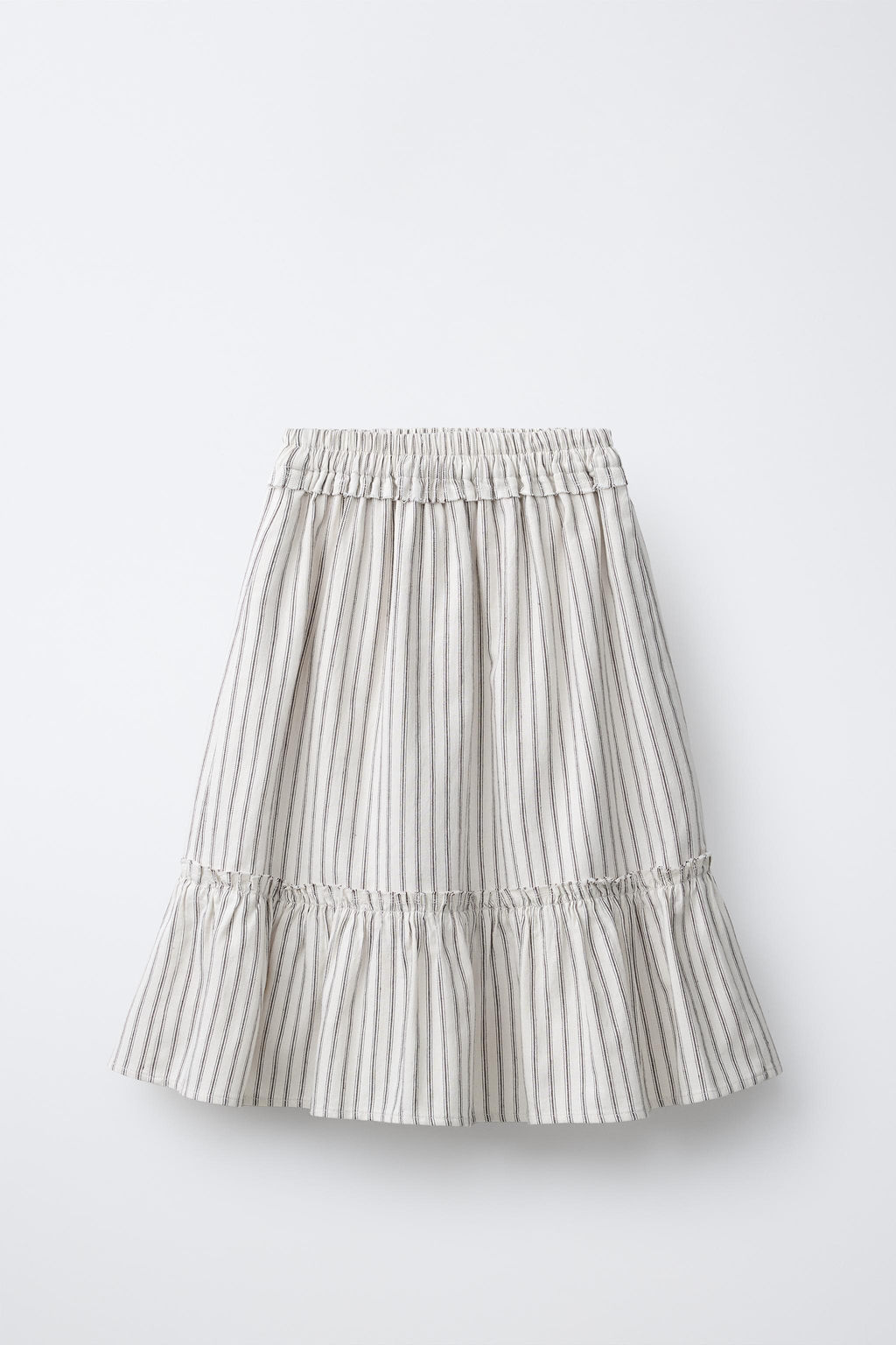 FALDA MIDI PANELES RAYAS / Crudo / Marr?n - Zara фото 2
