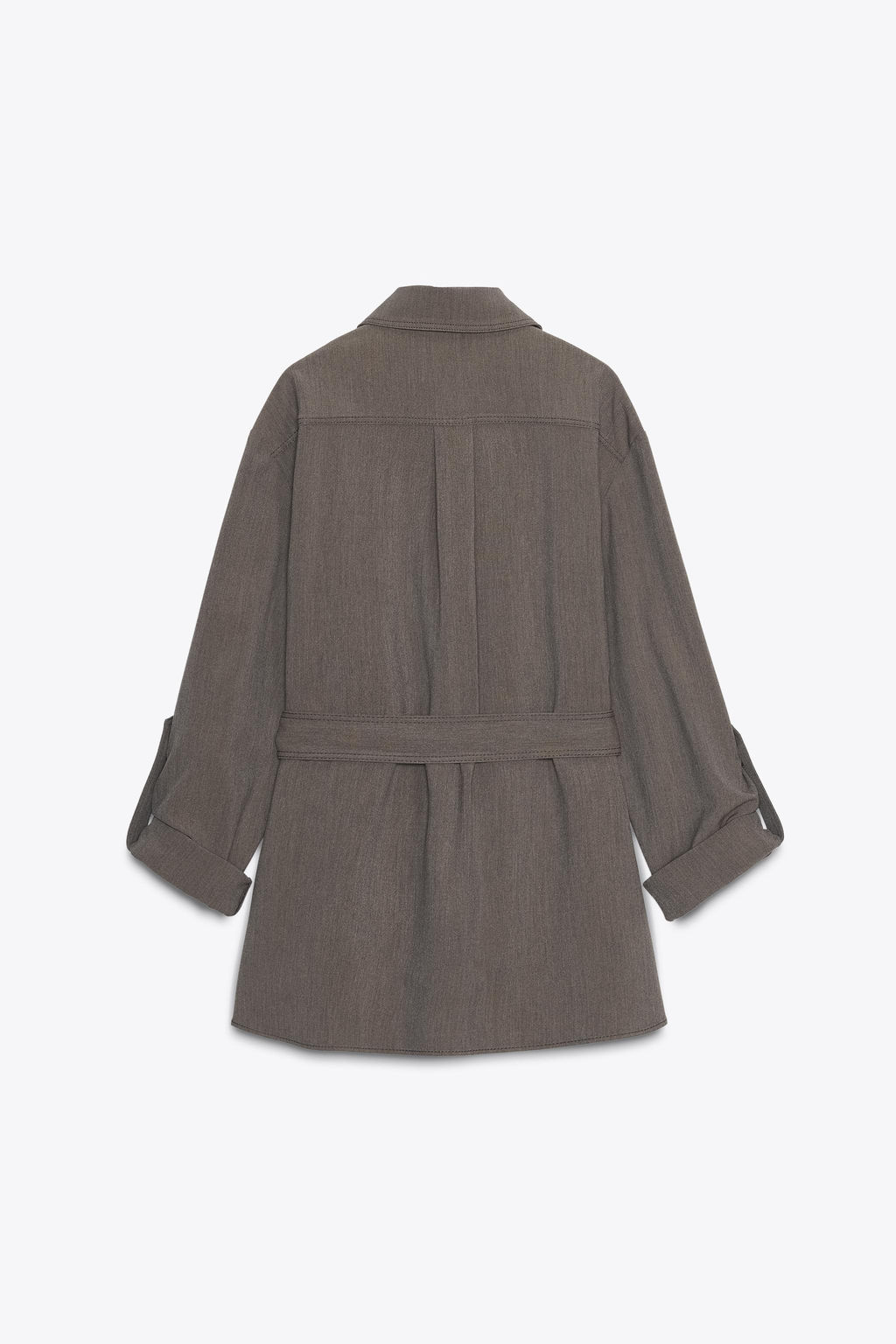 ROLL-UP SLEEVE SHIRT WITH BELT - Zara фото 7