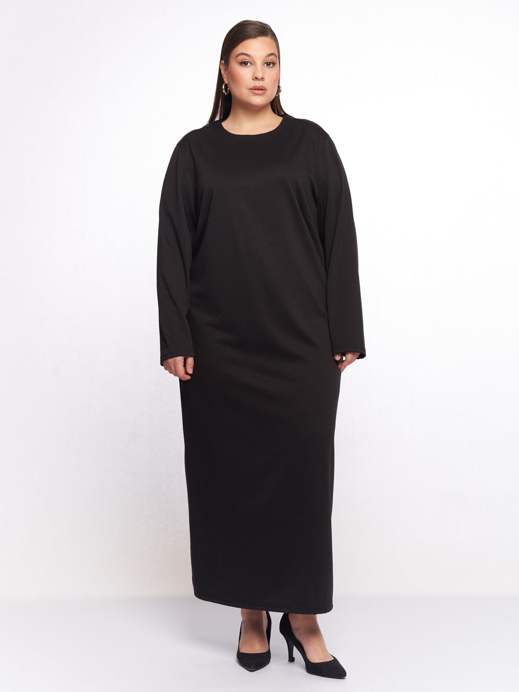 Платье из плотного трикотажа PP51806BLK01