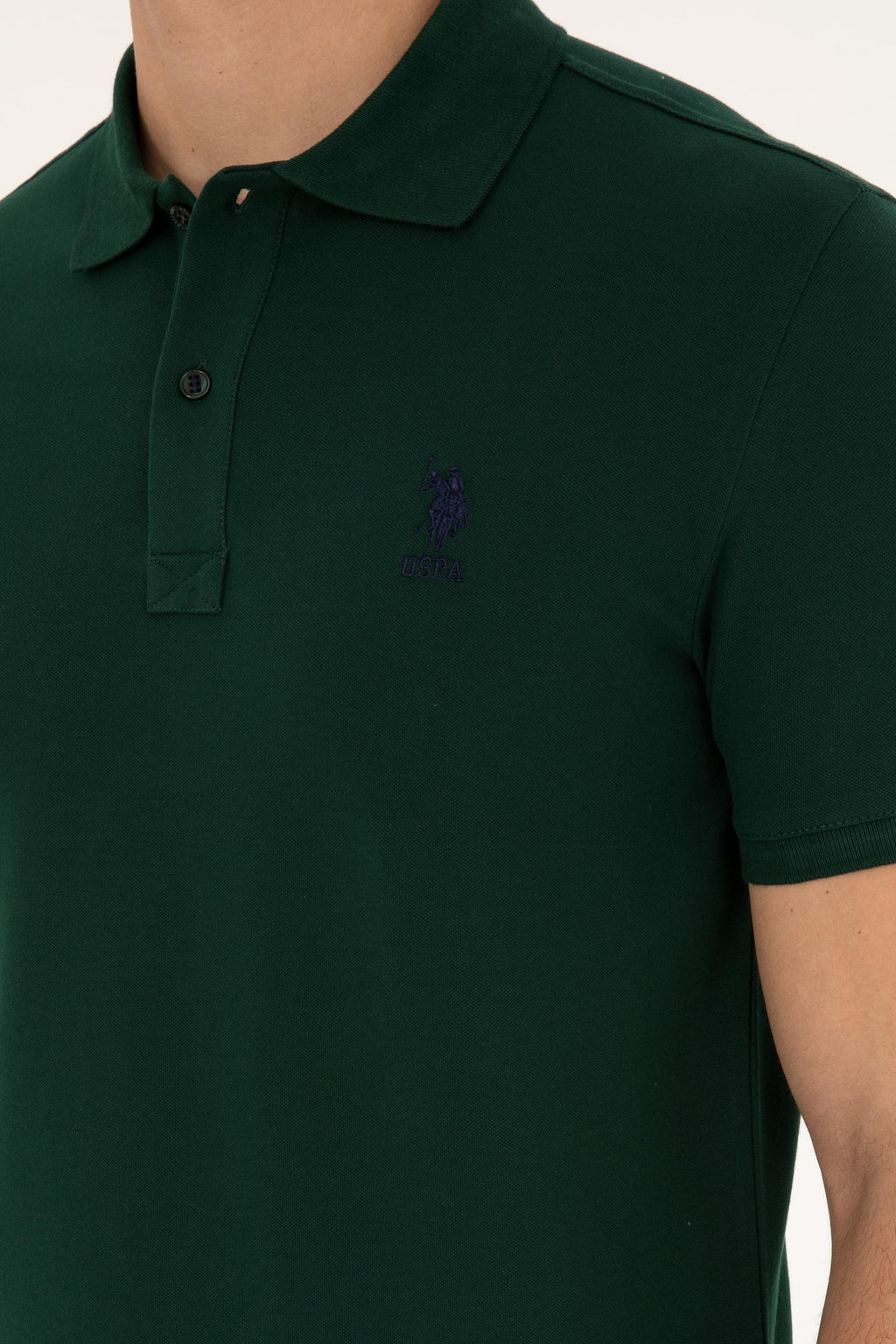 U. S. Polo Assn / Мужская темно-зеленая базовая футболка - U.s. polo assn фото 7