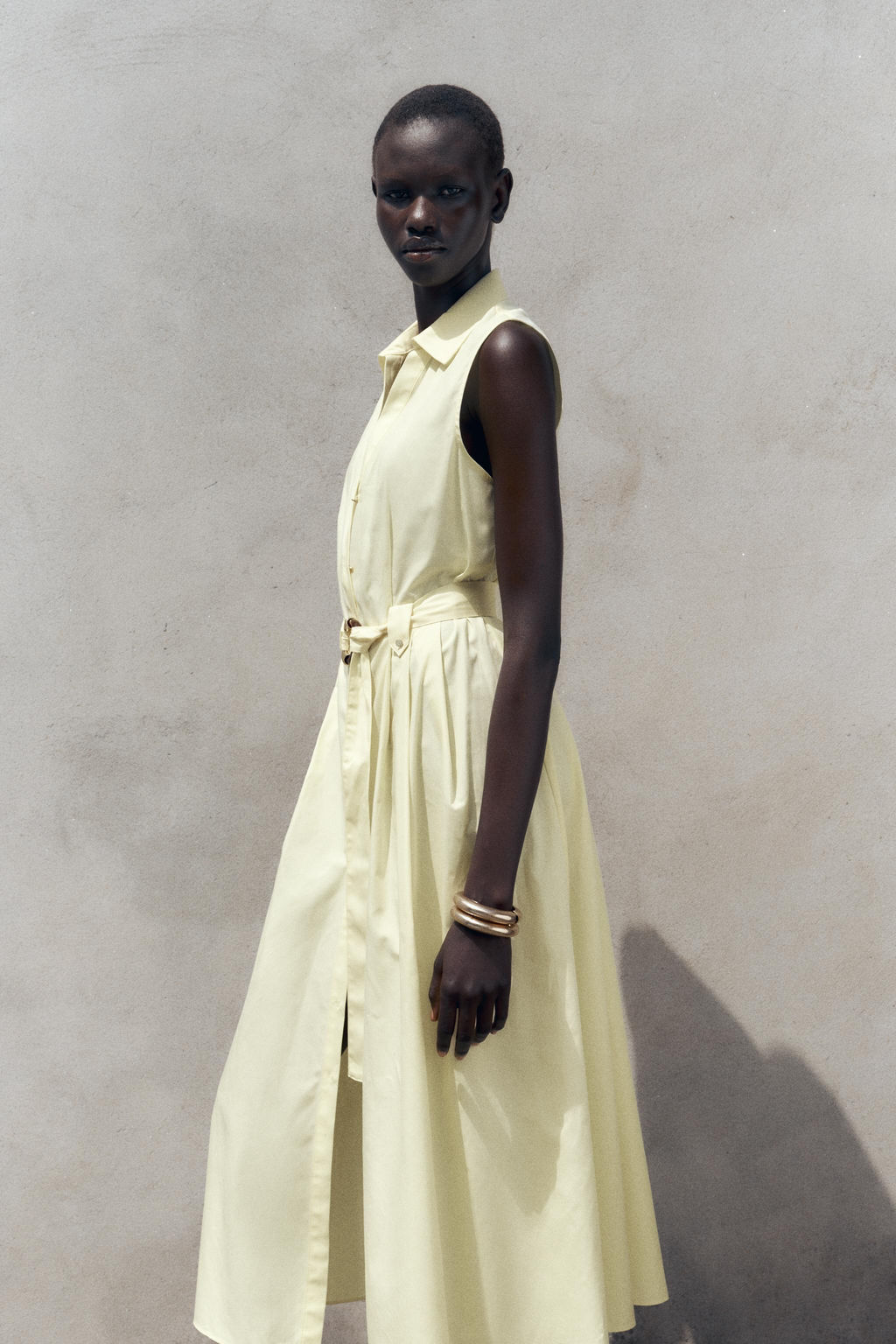 POPLIN MIDI DRESS WITH BELT - Zara фото 24