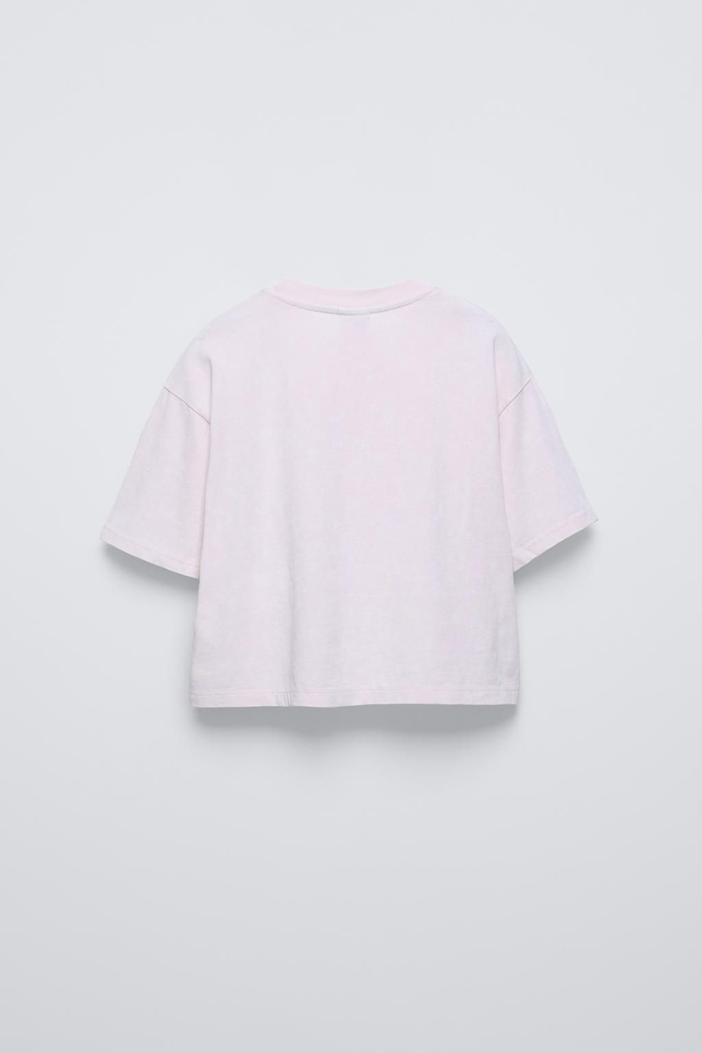 SLOGAN T-SHIRT WITH FLORAL EMBROIDERY - Zara фото 3