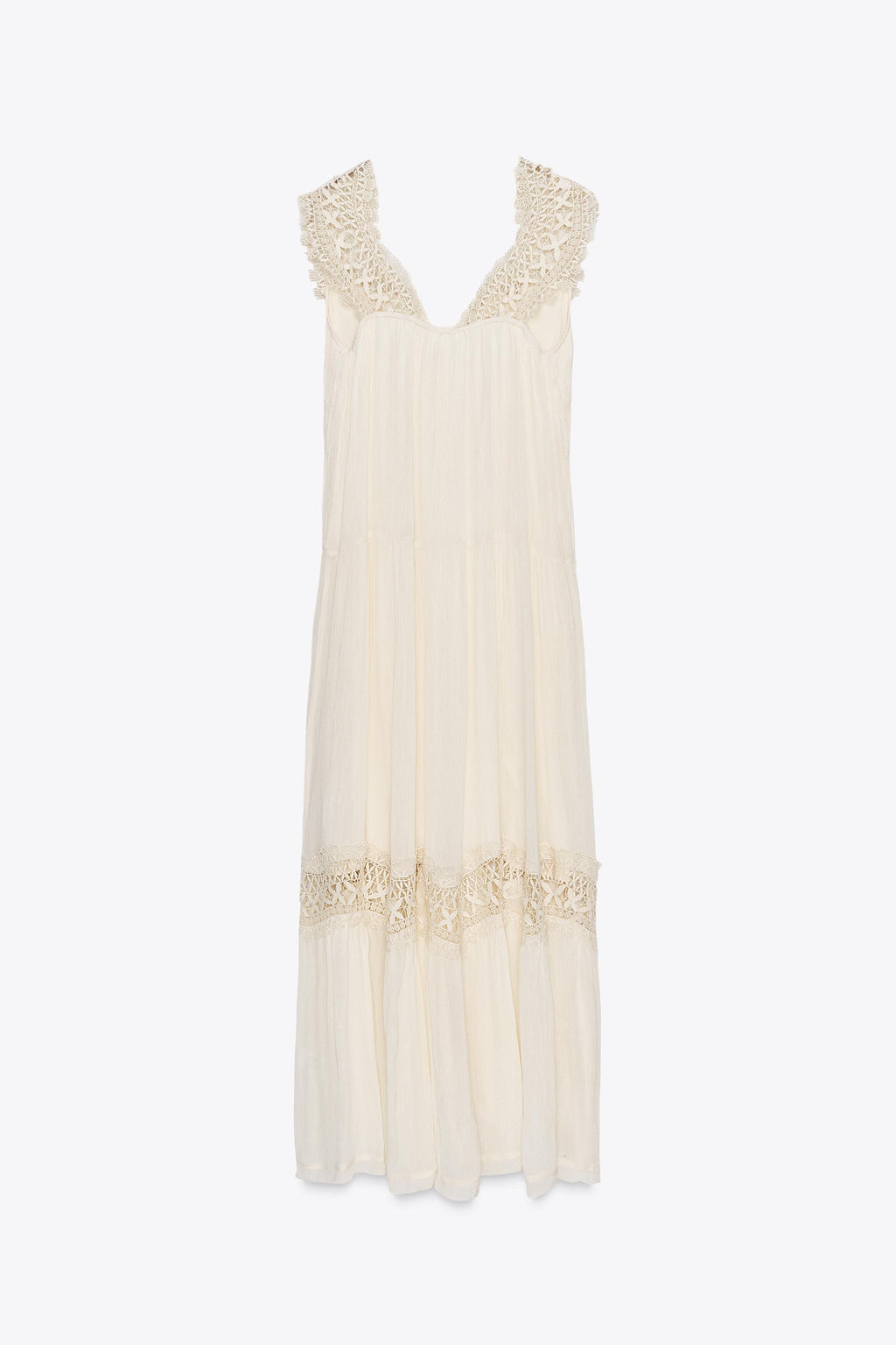 COMBINED LACE CAMISOLE DRESS - Zara фото 7