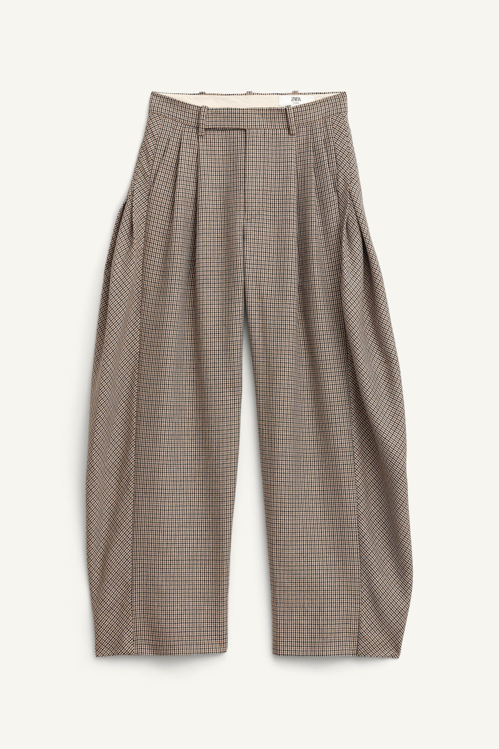 LIMITED EDITION BALLOON CHECK TROUSERS WITH WOOL