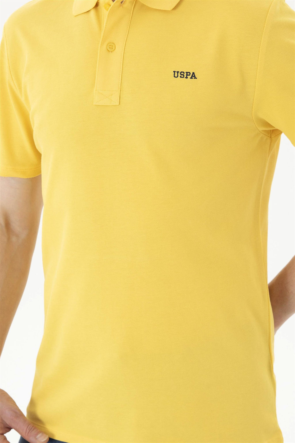 Мужская желтая базовая футболка - U.s. polo assn фото 6
