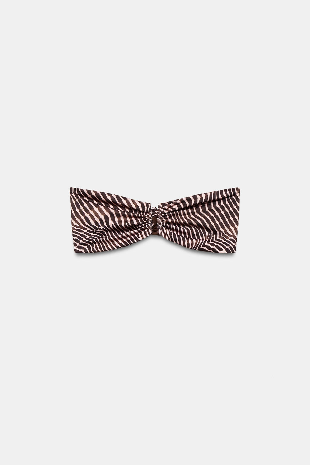 TOP BIKINI BANDEAU REVERSIBLE ESTAMPADO / Marr?n - Zara фото 7