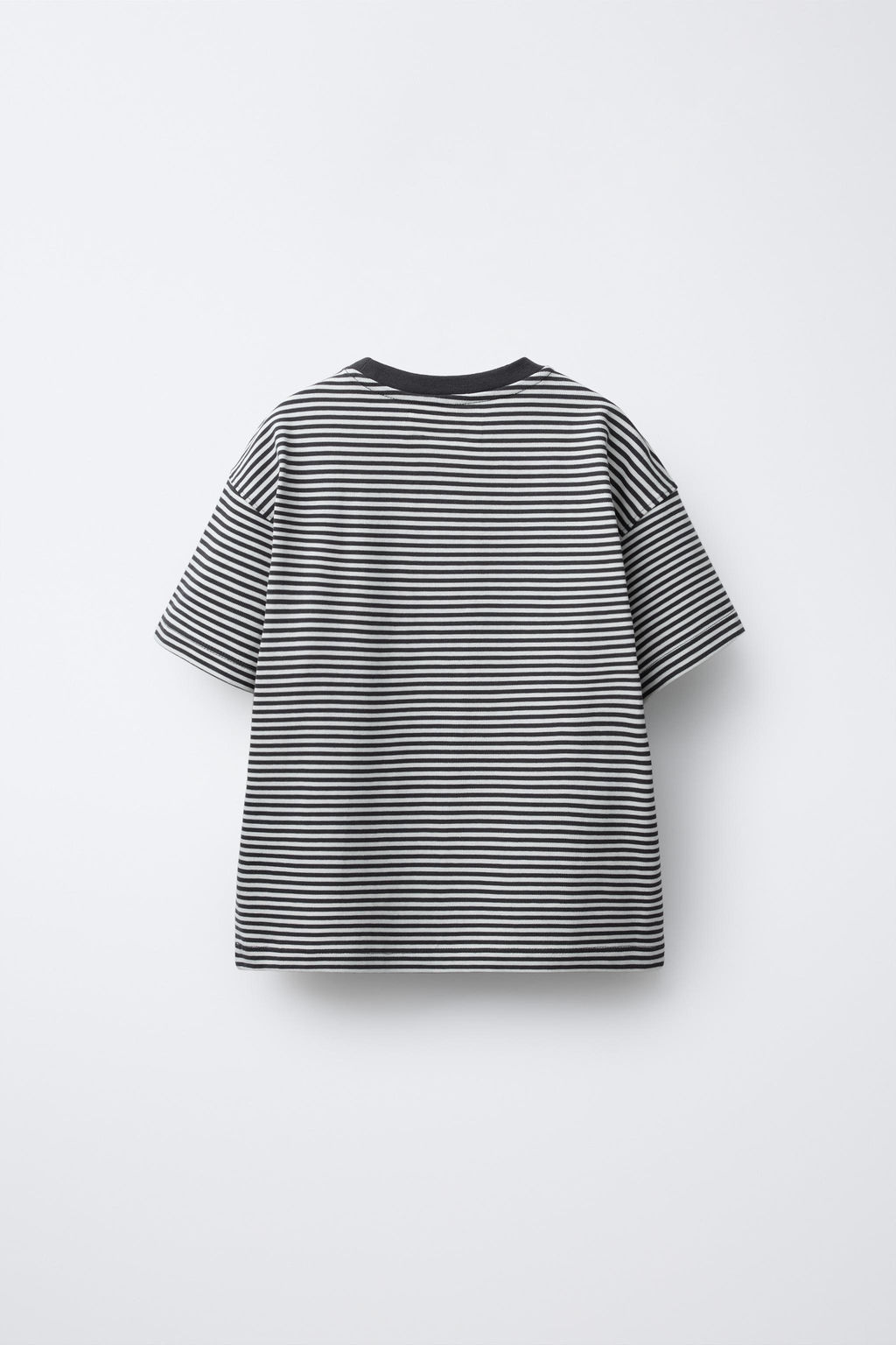 HEAVYWEIGHT STRIPED T-SHIRT WITH EMBROIDERED TEXT - Zara фото 2