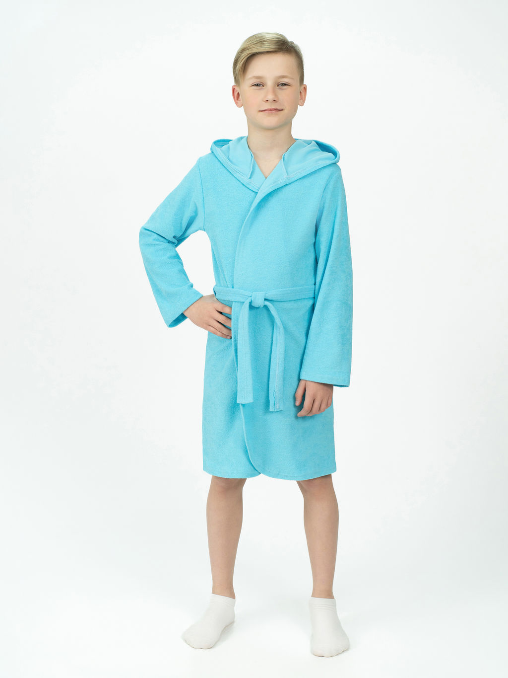 Халат детский светло-бирюзовый 900 (86, 52)