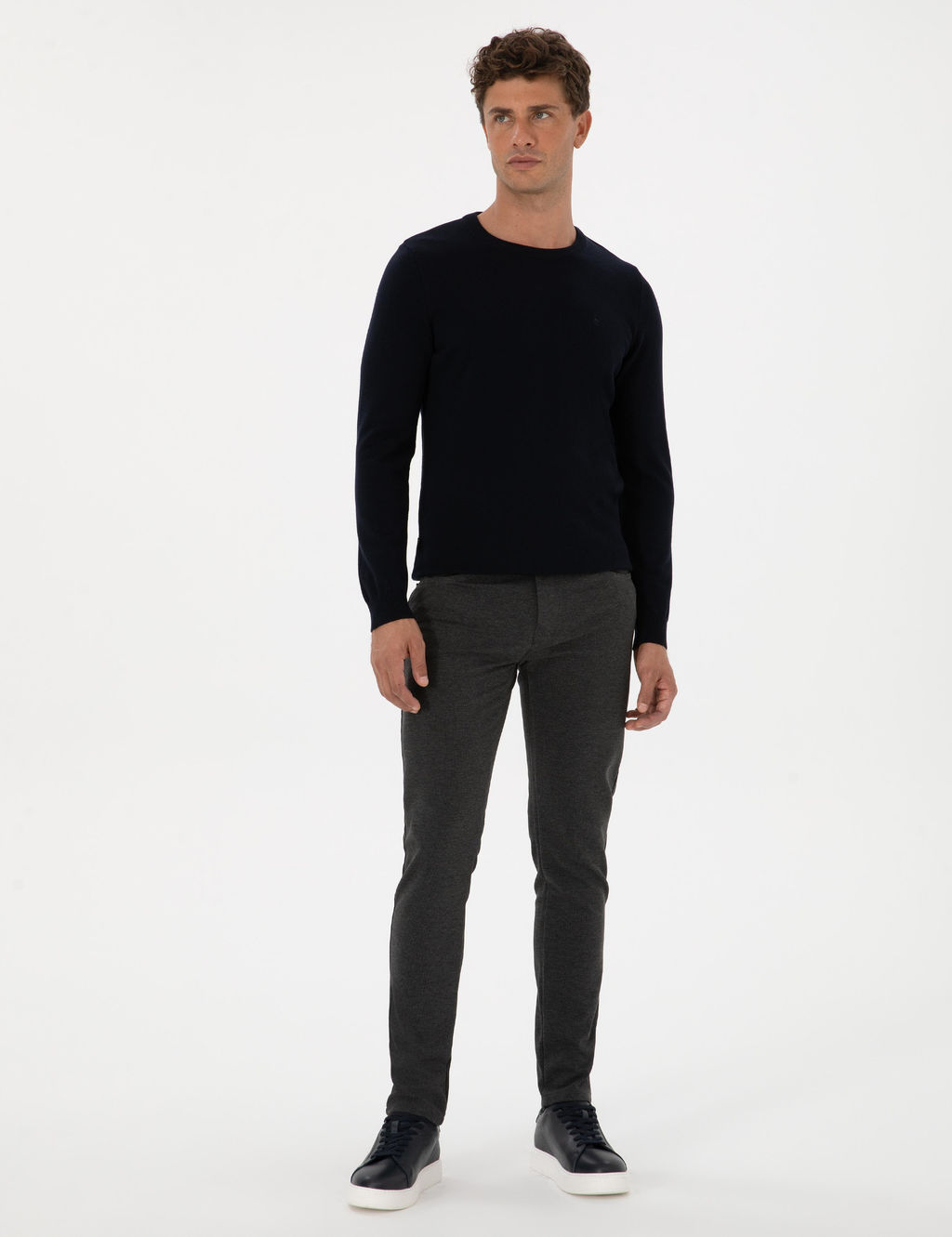 Antrasit Slim Fit Kanvas Pantolon - Pierre cardin фото 3