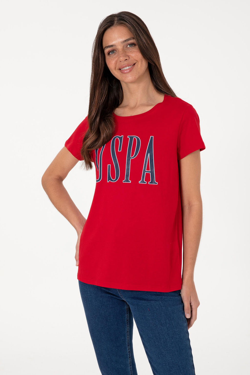 Kad_n K_rm_z_ Bisiklet Yaka Ti__rt Sepette S_rpriz _ndirim - U.s. polo assn фото 3