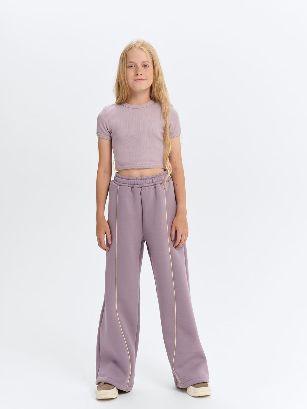 Брюки палаццо Вереск утепленные 7+ - Bungly фото 2