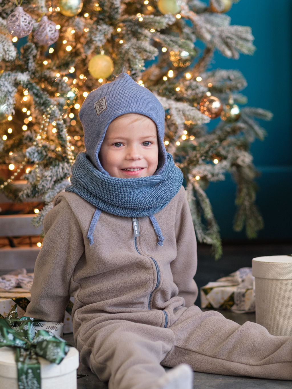 Шапка весенняя/осенняя вязаная (Деним) ОРЕО - Jumbi фото 6