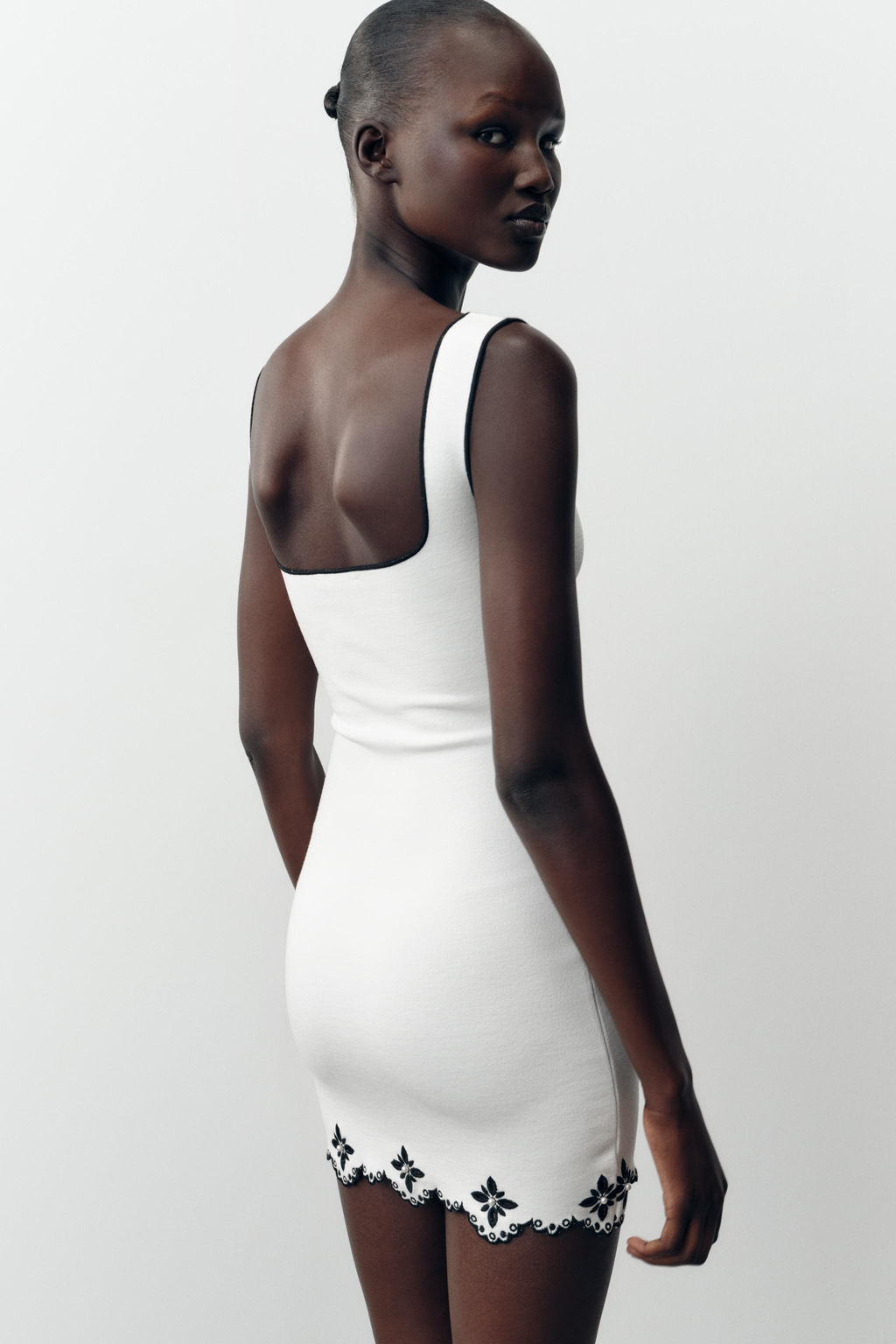 EMBROIDERED DRESS WITH FAUX PEARLS - Zara фото 12