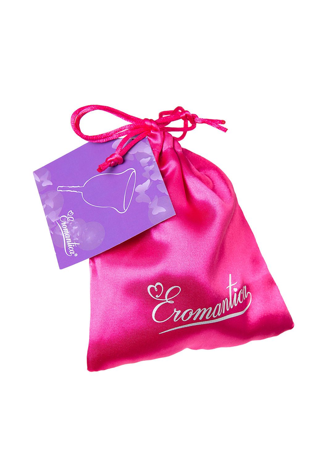 Гигиеническая менструальная чаша Eromantica, силикон, фиолетовая, S  фото 5