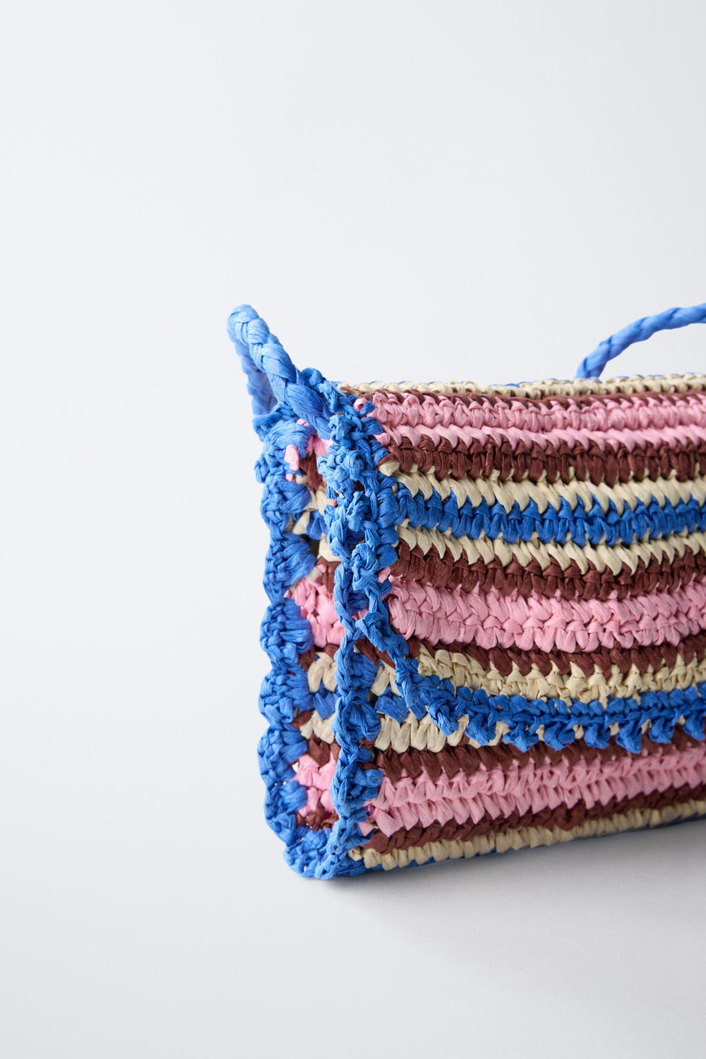RAFFIA-EFFECT CROSSBODY BAG