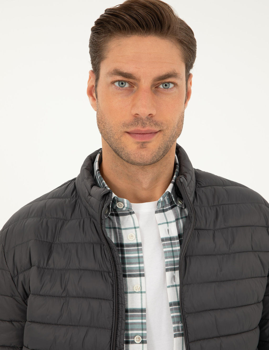 Antrasit Kapitone Spor Mont - Pierre cardin фото 2