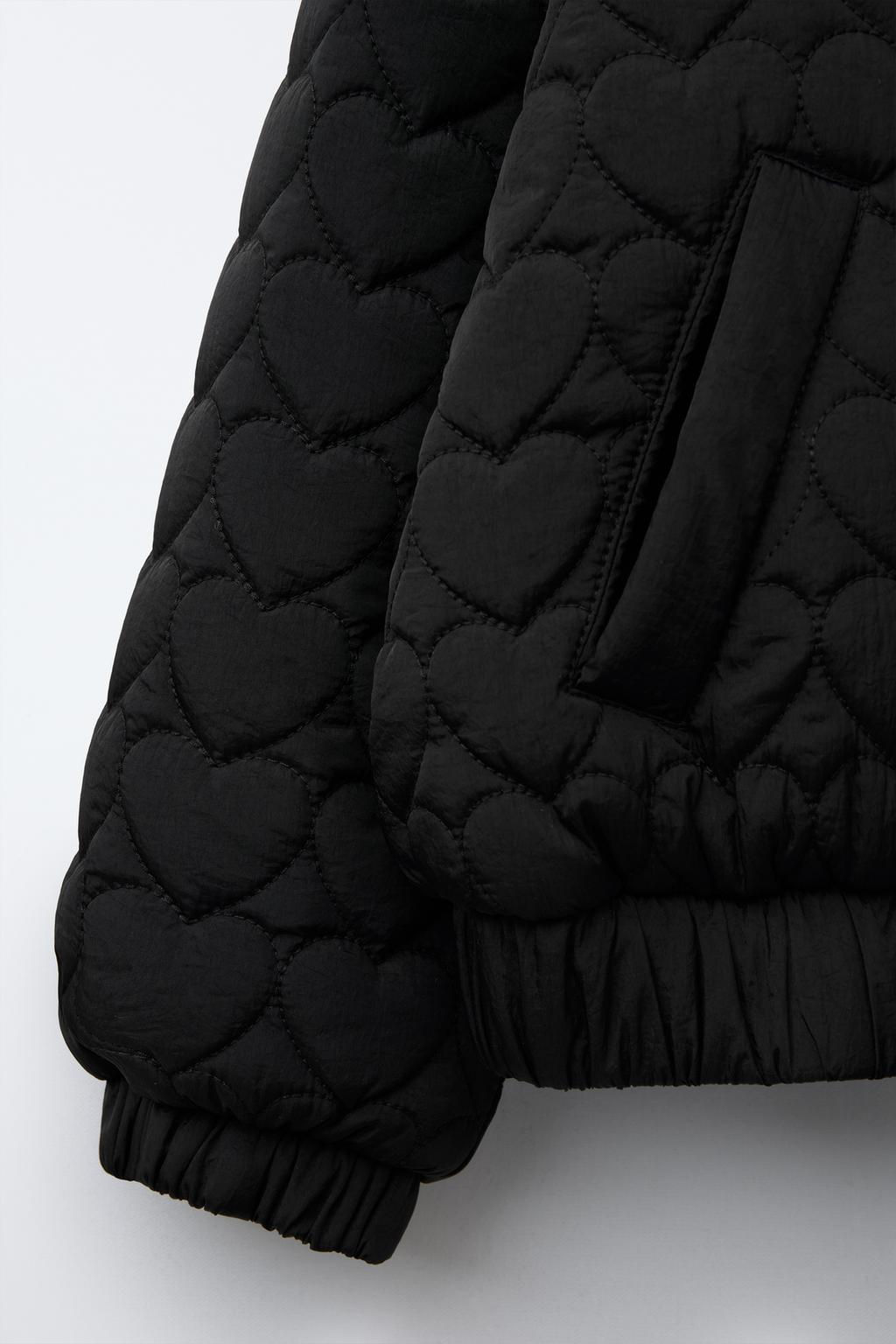 QUILTED BOMBER JACKET WITH HEARTS - Zara фото 7