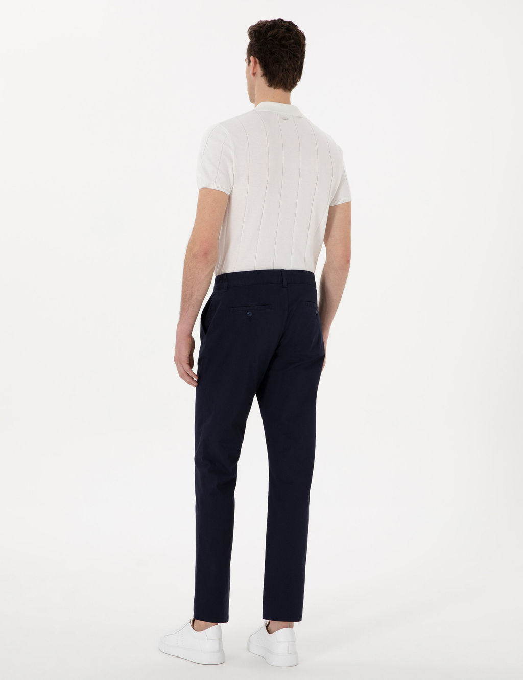 Lacivert Regular Fit Basic Kanvas Pantolon