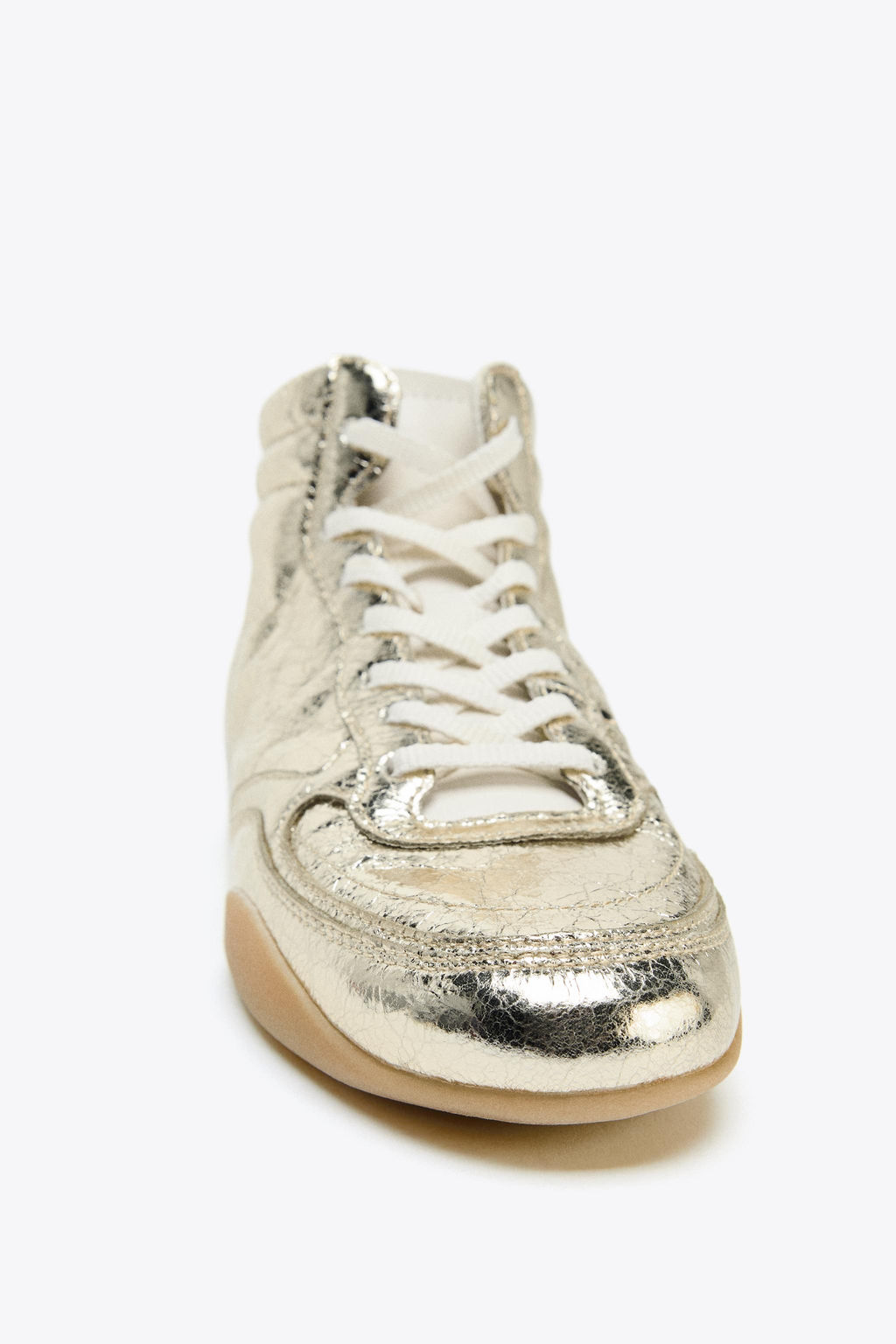 METALLIC-EFFECT HIGH-TOP TRAINERS - Zara фото 4
