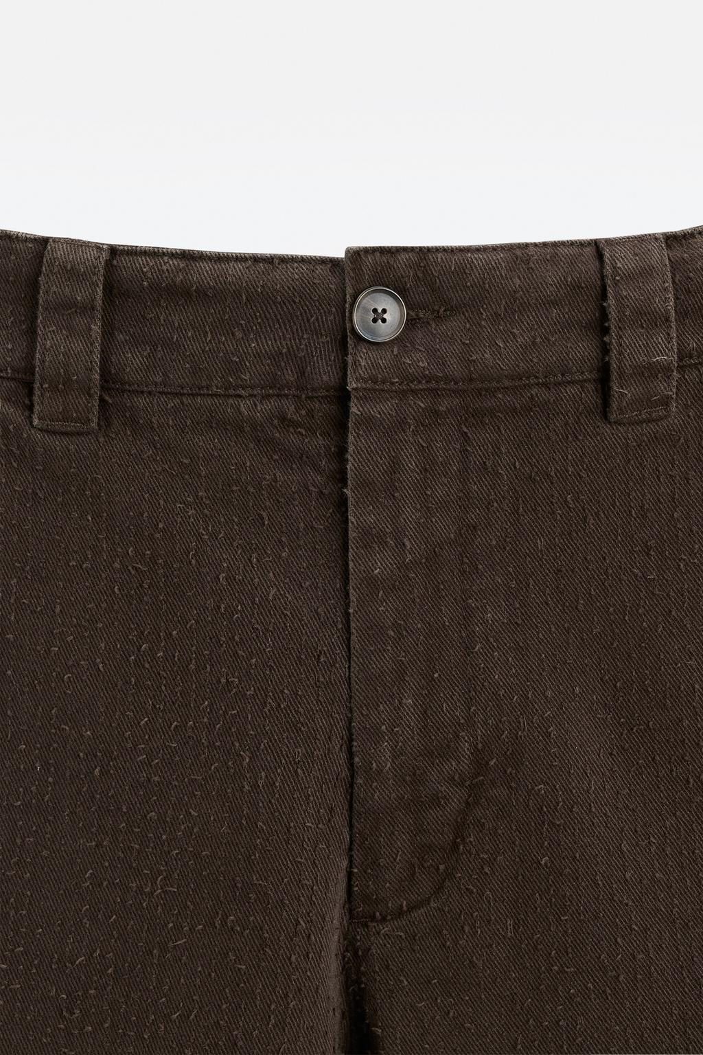 TEXTURED STRAIGHT-LEG TROUSERS - Zara фото 8