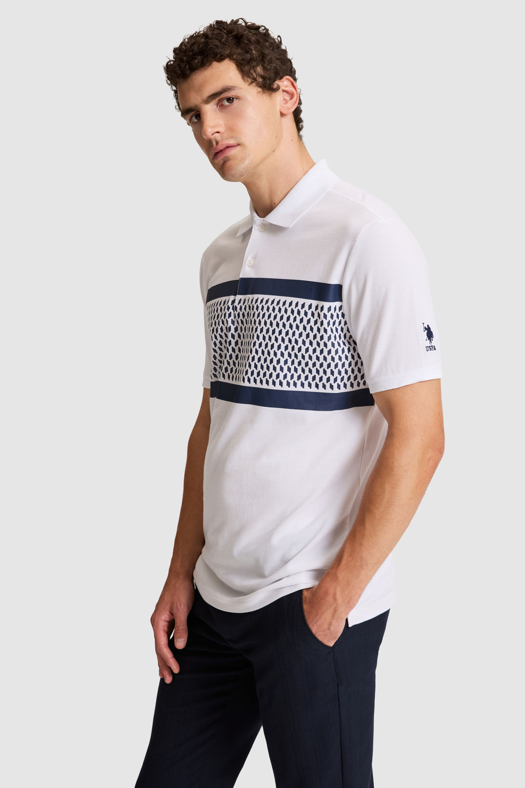 Erkek Beyaz Regular Fit Polo Yaka TiЕГrt - U.s. polo assn фото 3