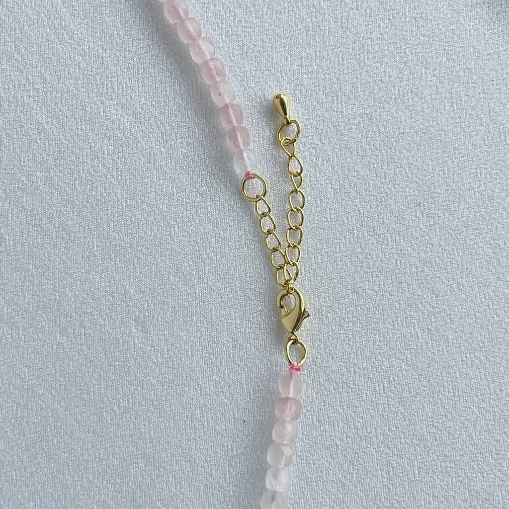 Бусы из Розового кварца огранка 43 см +