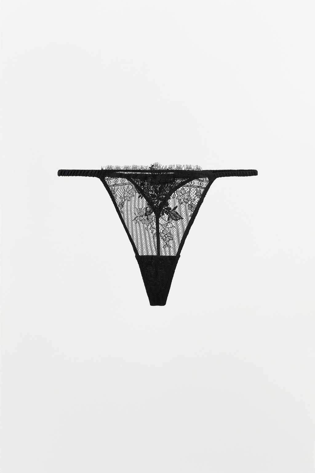 FLORAL LACE THONG - Zara фото 2