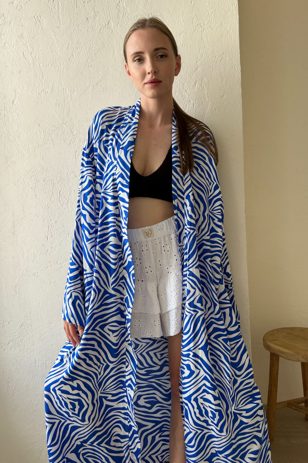 Кимоно BEACH069/02/Белый, синий - M&G all natural фото 3