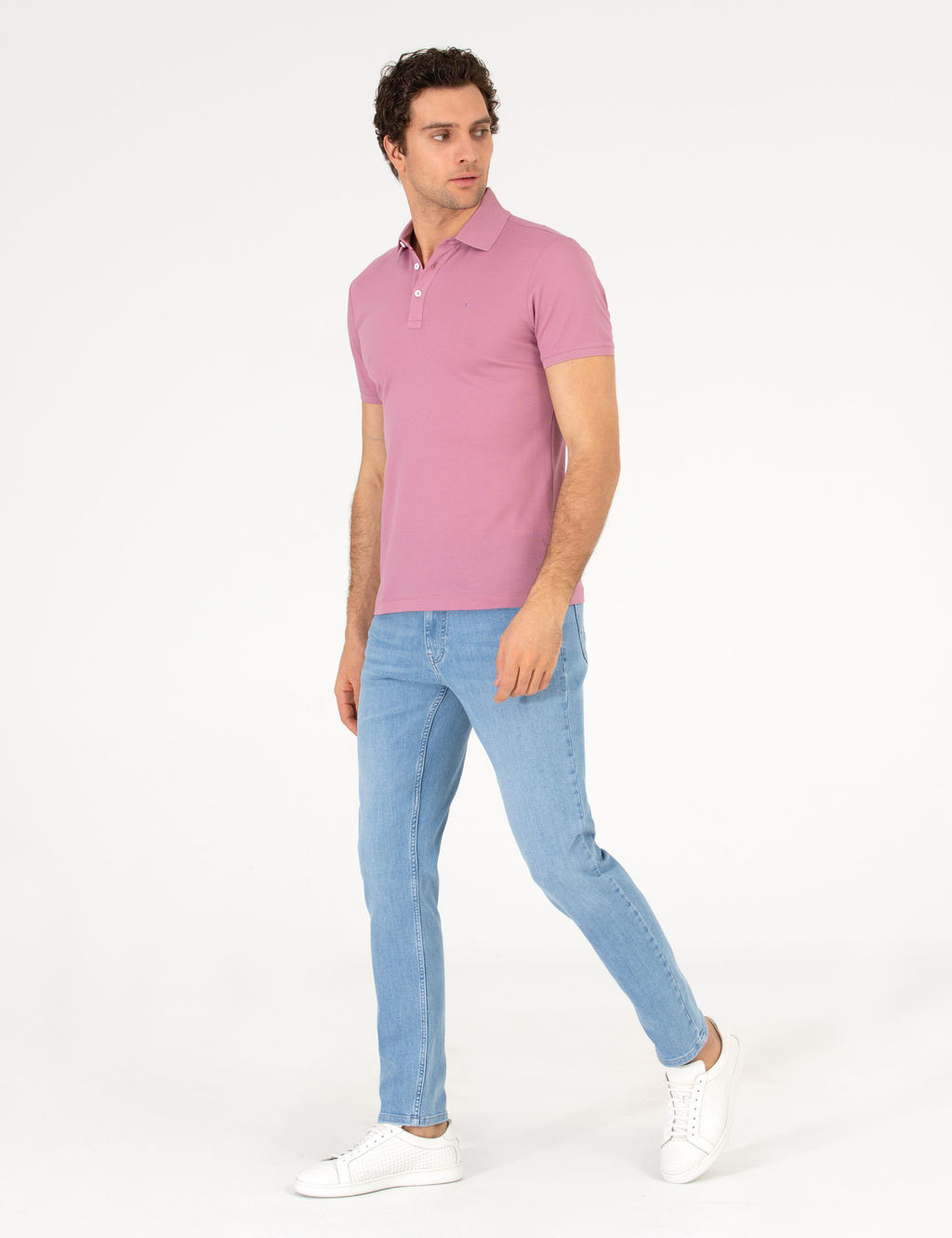 G_l Kurusu Polo Yaka Slim Fit Basic Merserize T-shirt
