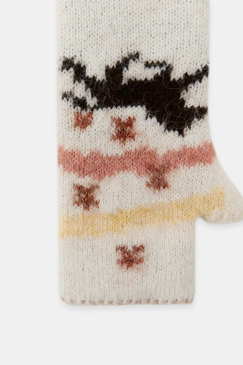 PRINTED KNIT MITTENS