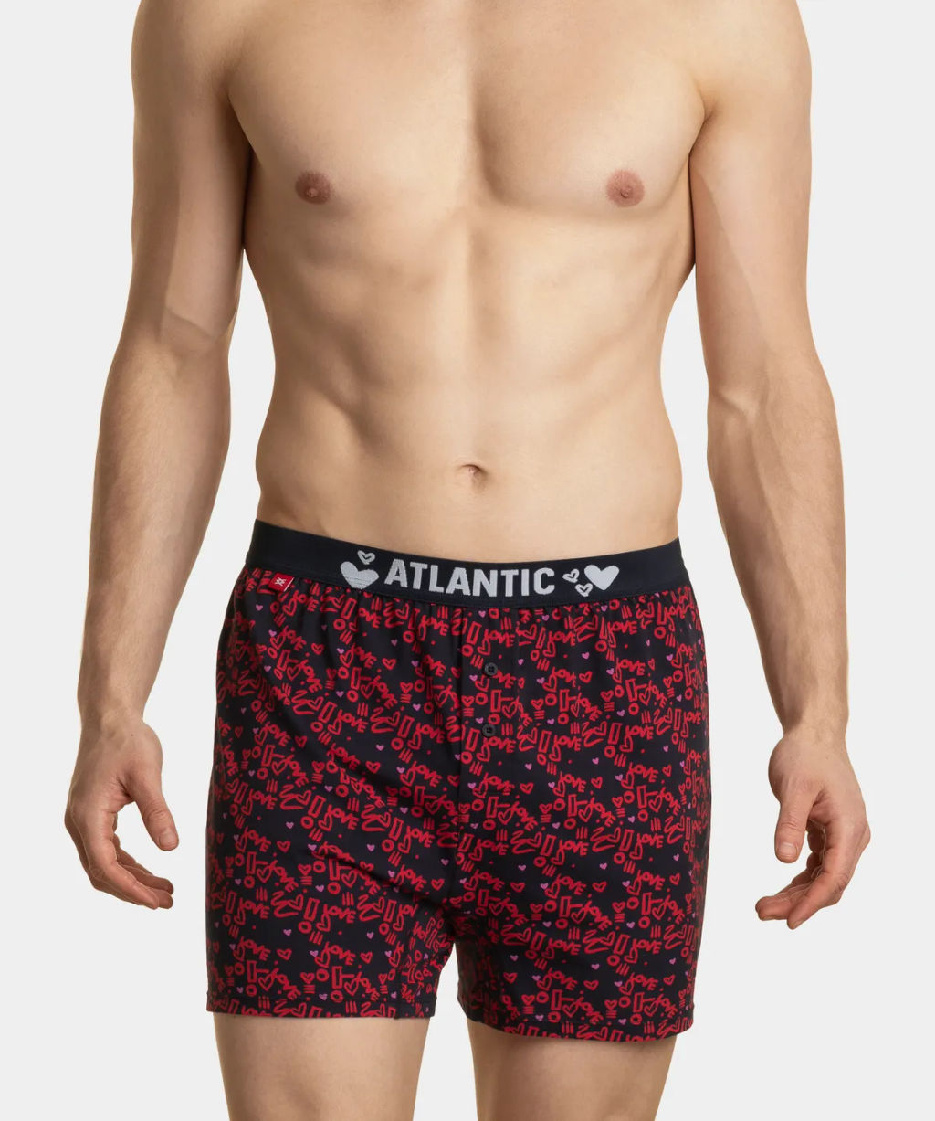 ATLANTIC 2GMB-003 Трусы боксеры Valentines - набор 2 шт.  фото 6