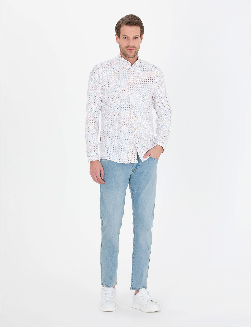 Pembe Slim Fit Uzun Kollu G_mlek
