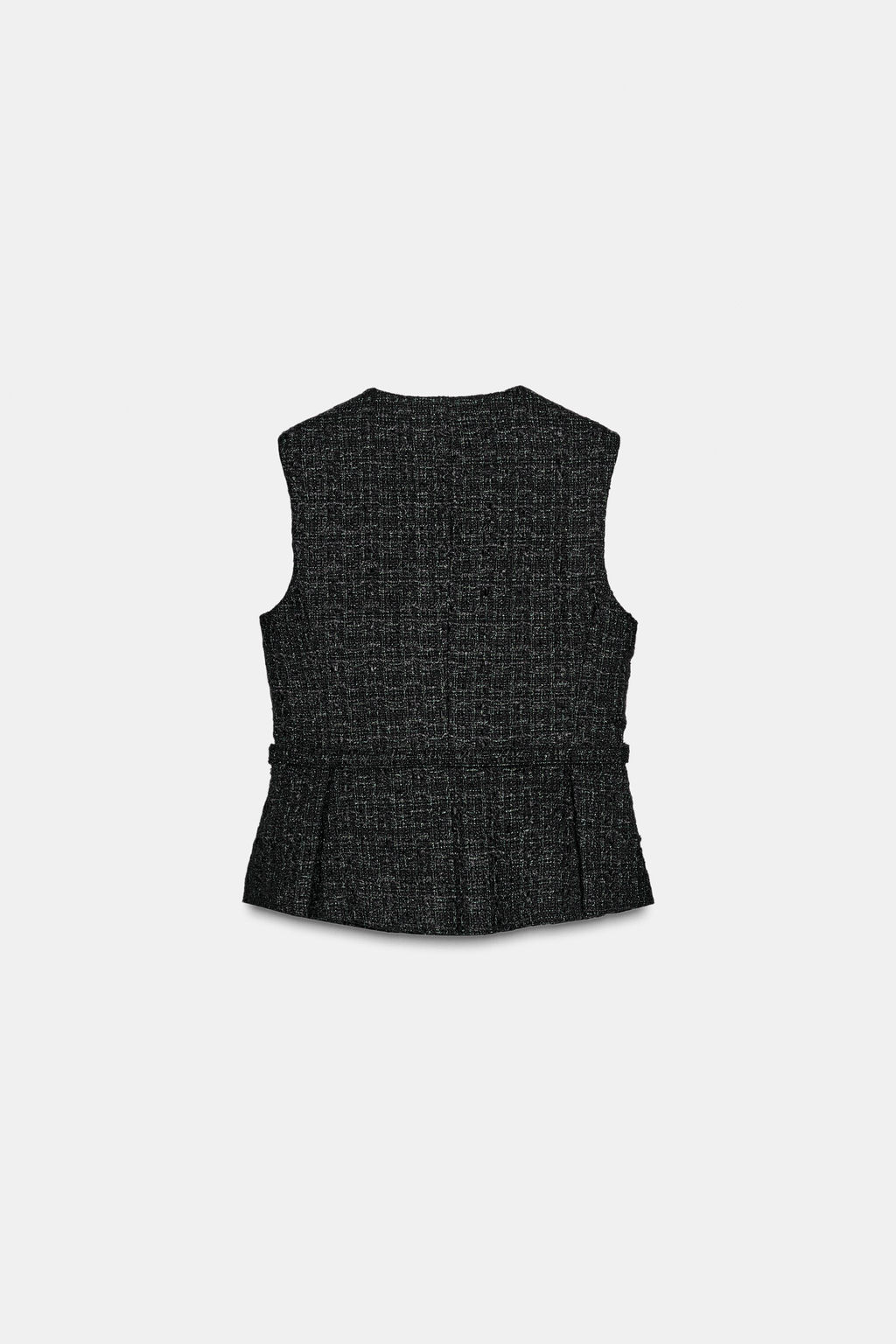 STRUCTURED WAISTCOAT WITH METALLIC THREAD BELT - Zara фото 7