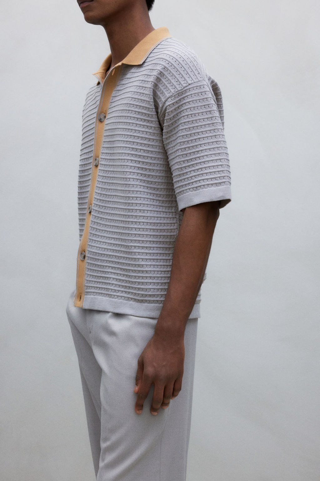 Camisa en punto pointelle Regular Fit - H&m фото 5