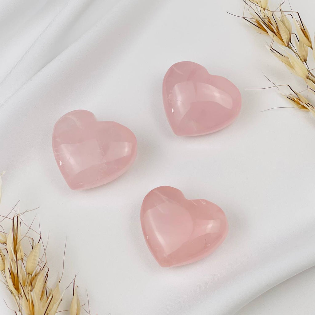 Сердце из мадагаскарского Розового кварца